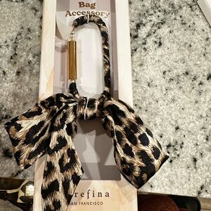 Leopard Print bag charm